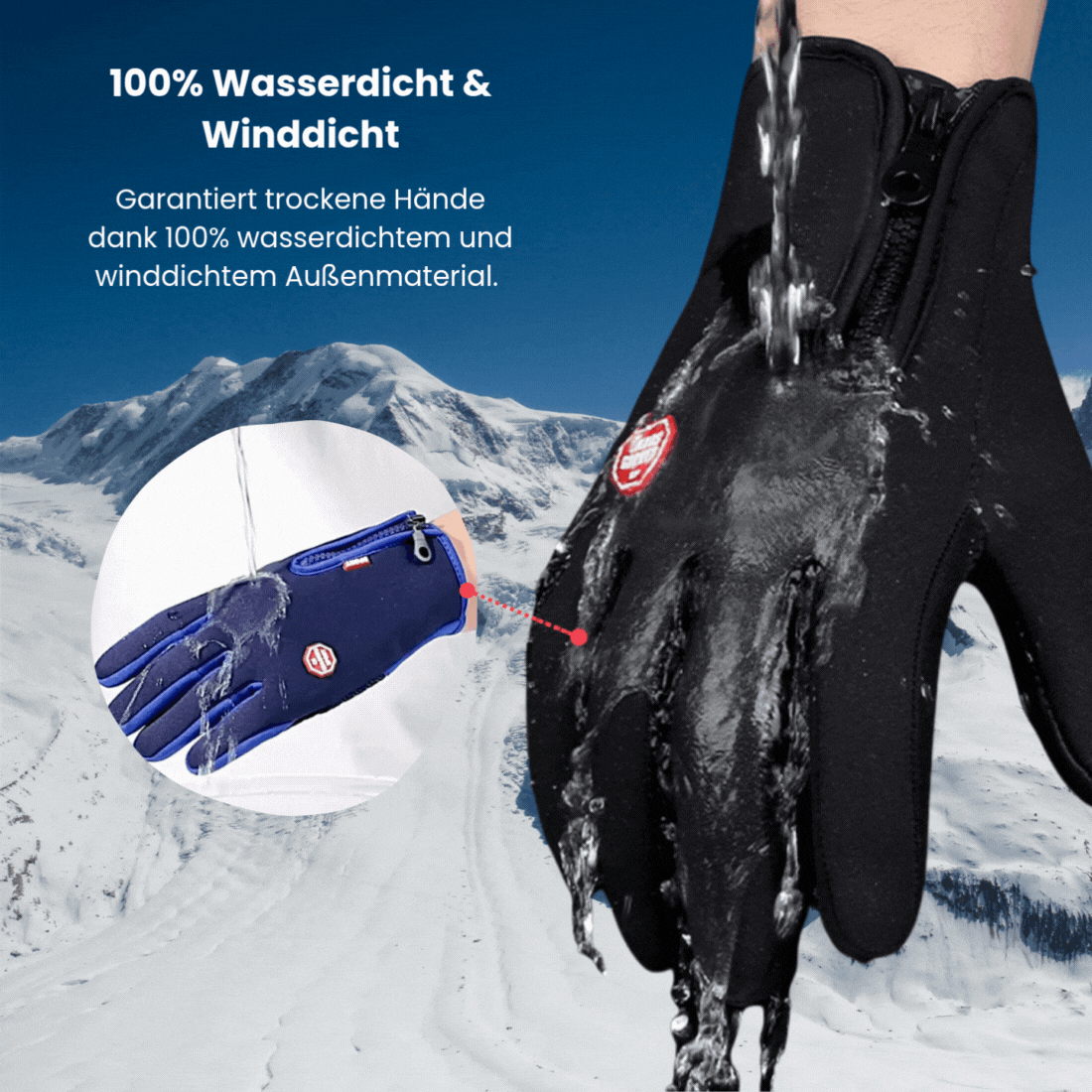 Wasserdichte Touchscreen-Handschuhe