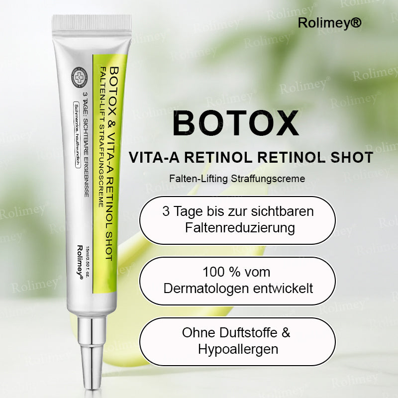 💛🐬Jetzt jugendliche Haut zurückgewinnen 💫Rolimey® Botox & Vita-A Retinol Shot Falten-Lift Straffungscreme