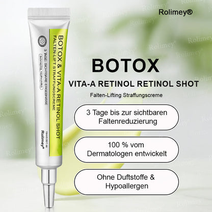 💛🐬Jetzt jugendliche Haut zurückgewinnen 💫Rolimey® Botox & Vita-A Retinol Shot Falten-Lift Straffungscreme