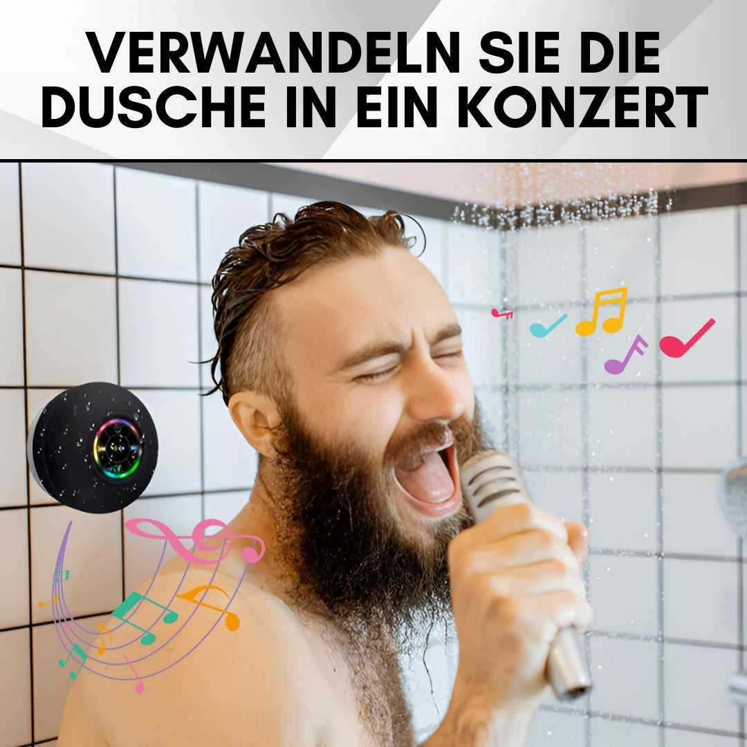Bluetooth-Dusch-Wireless-Lautsprecher mit LED-Farblicht - IPX4 wasserdicht