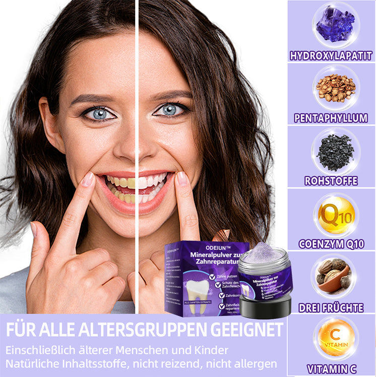 Blitzangebot 😍 – Nicht verpassen! – ODEIUN™ Mineralpulver zur Zahnreparatur 🦷 (von der BZÄK empfohlen)