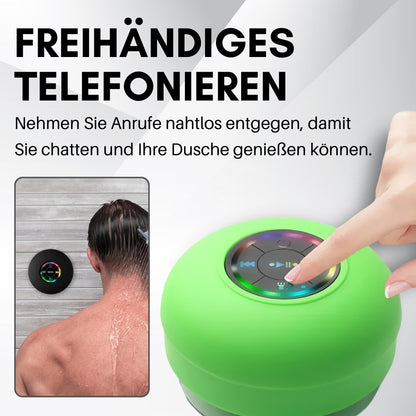Bluetooth-Dusch-Wireless-Lautsprecher mit LED-Farblicht - IPX4 wasserdicht