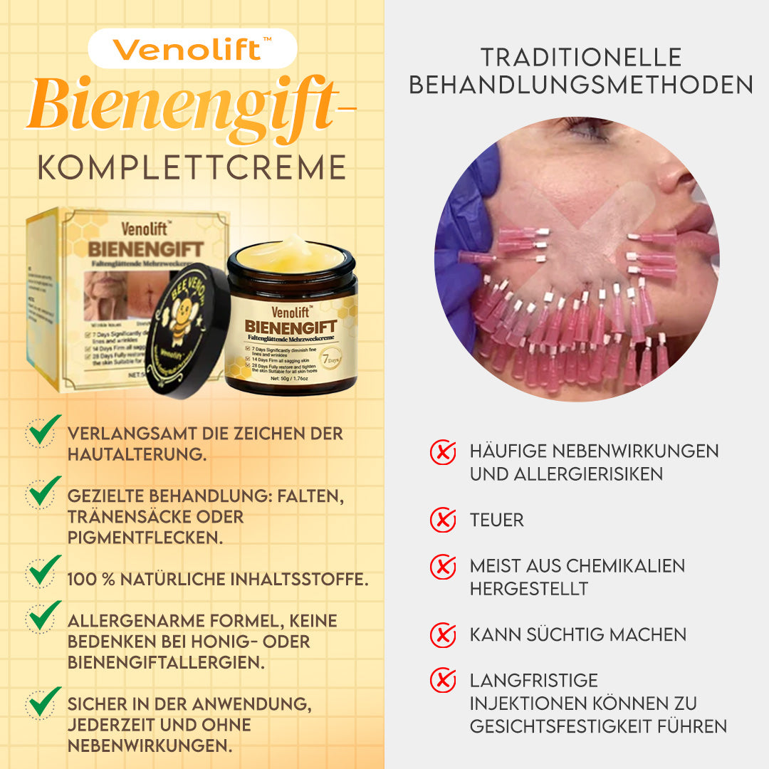 🔥Hergestellt & versandt aus den USA ✨ Venolift™ Bienengift-Komplexcreme 🔥 NUR NOCH HEUTE 80% RABATT