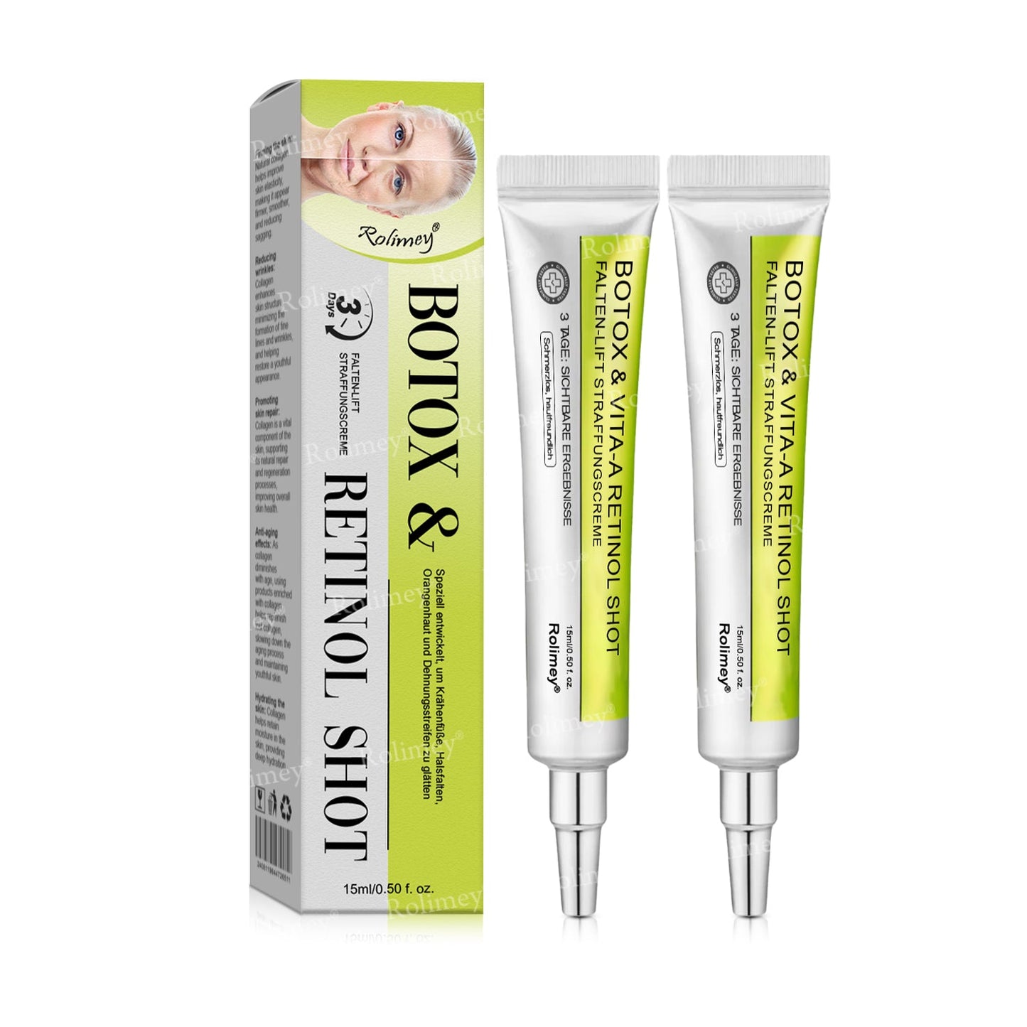 💛🐬Jetzt jugendliche Haut zurückgewinnen 💫Rolimey® Botox & Vita-A Retinol Shot Falten-Lift Straffungscreme